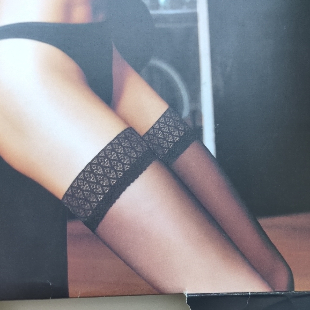 Nude Lace Top Thigh High Stockings